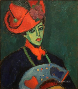 アレクセイ・ペトロヴィッチ・ボゴリュボフ Painting - 赤い帽子をかぶったショッコ 1909年 アレクセイ・フォン・ヤウレンスキー